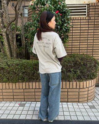 (Unisex) Backstamp Lettering Half T-Shirt