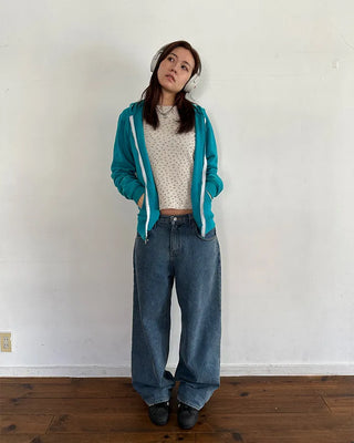Waffle Mini Flower Slim Long Sleeve Cut and Sew