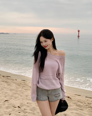 Wave sheer net mesh knit (5 colors)