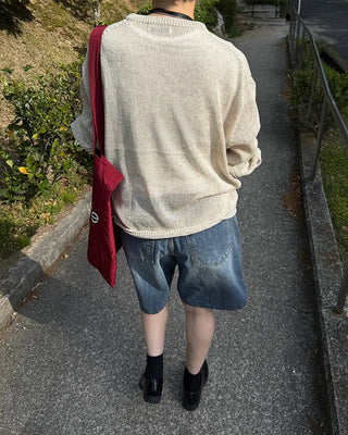 Vintage Wash Bermuda Denim Pants