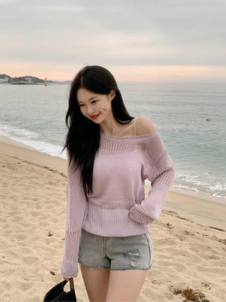 Wave sheer net mesh knit (5 colors)