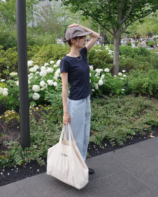 Boat neck crop short-sleeve t-shirt