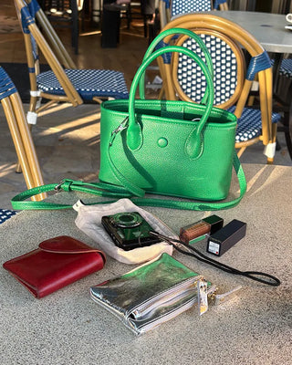 Center Button Square Tote Bag