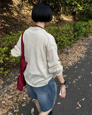 (Unisex) Linen Blend Summer Knit