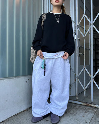 (ORIGINAL) Side-tuck Loose Fit Sweatpants (Fleece Lined)