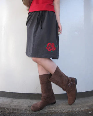 Rose Stitch Gauze Skirt