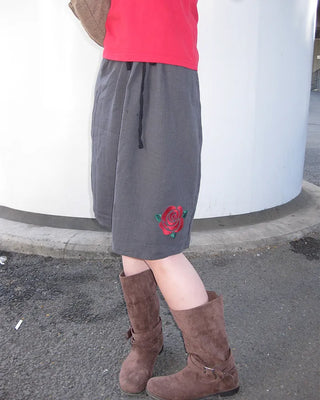 Rose Stitch Gauze Skirt