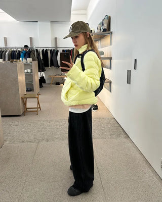 (Unisex) Pinstripe Two-Pleat Wide Winter Slacks
