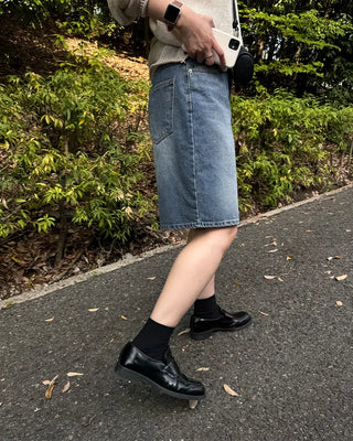 Vintage Wash Bermuda Denim Pants