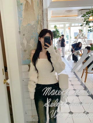 Washed bootcut pants