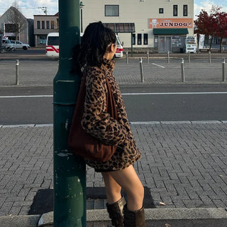 Leopard fur jacket