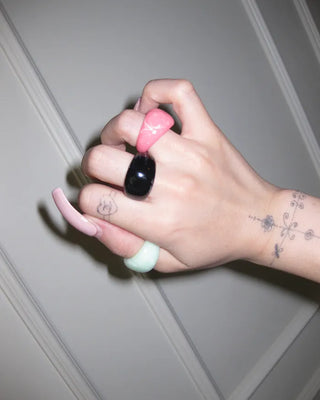 Matte Color Bold Arch Ring