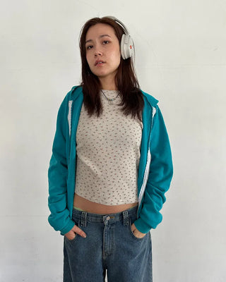 Waffle Mini Flower Slim Long Sleeve Cut and Sew