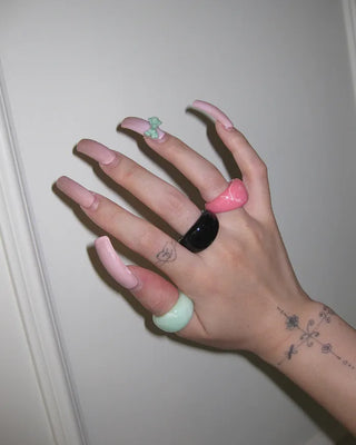Matte Color Bold Arch Ring