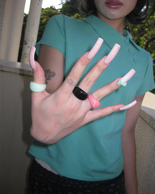 Matte Color Bold Arch Ring