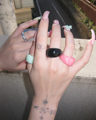 Matte Color Bold Arch Ring