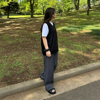 Linen knit vest