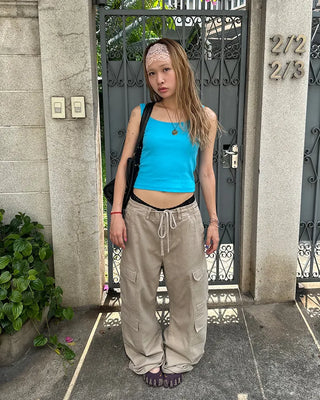 Scooped Neck Semi-Cropped Tank Top