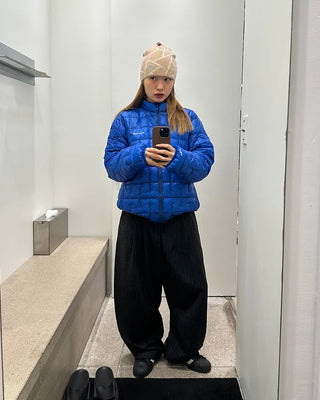 (Unisex) Pinstripe Two-Pleat Wide Winter Slacks