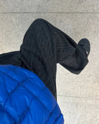(Unisex) Pinstripe Two-Pleat Wide Winter Slacks