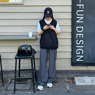 Linen knit vest
