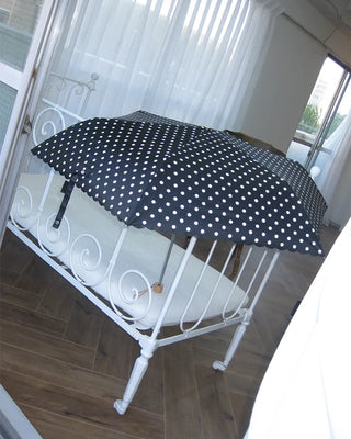 Dot Scallop Hem All-Weather Umbrella