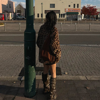 Leopard fur jacket