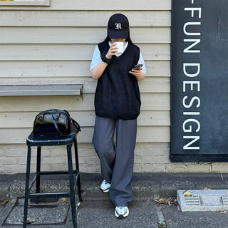 Linen knit vest