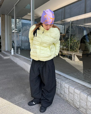 (Unisex) Pinstripe Two-Pleat Wide Winter Slacks