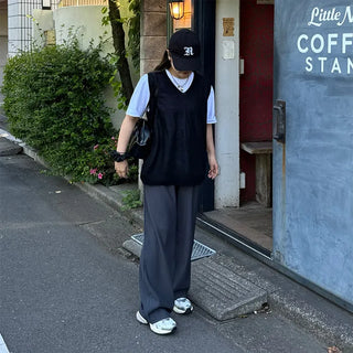 Linen knit vest