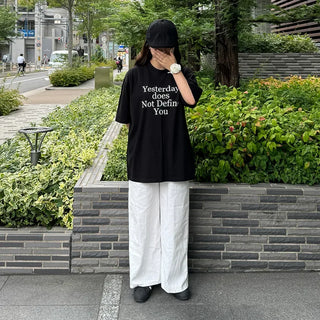 (Unisex) Yesterday Lettering Short-Sleeve T-Shirt