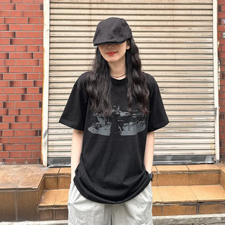 Classic print short-sleeved T-shirt