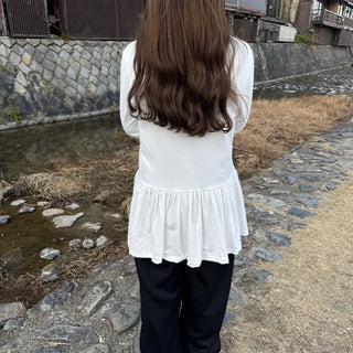 Frilled Hem Basic Tunic