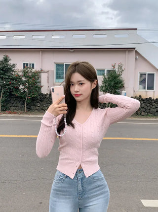 -3kg Slim Twist Cardigan (12 colors)