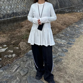 Frilled Hem Basic Tunic