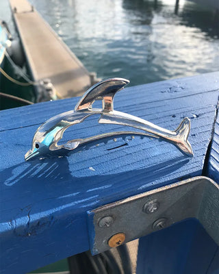 Silver dolphin hair clip