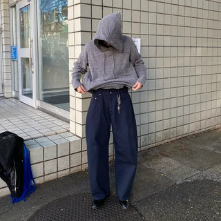 Cotton wide-leg pants