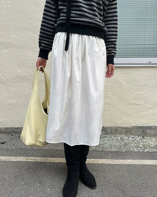 Suede Shirring Long Boots