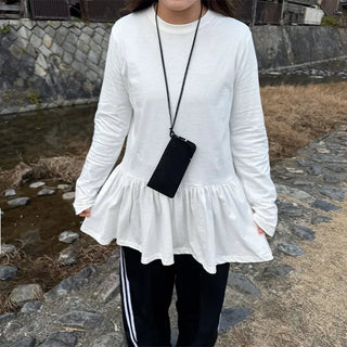 Frilled Hem Basic Tunic
