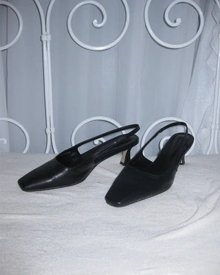 Square-cut sling bag mules