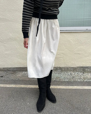 Suede Shirring Long Boots