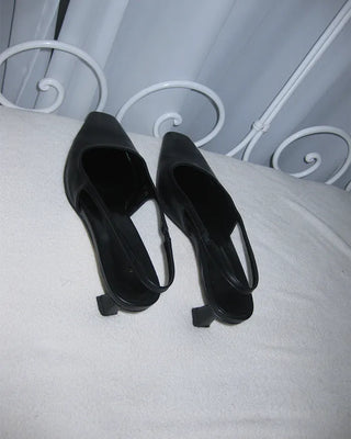 Square-cut sling bag mules