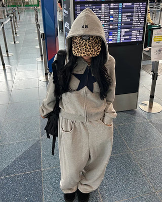 Belt loop waist sweat jogger pants