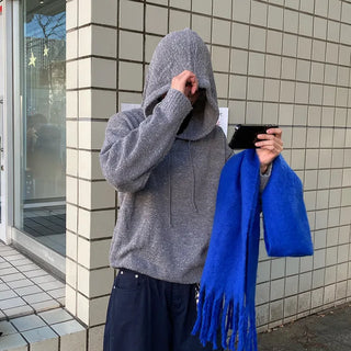 Oversized Boucle Hooded Knit