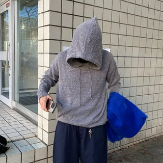 Oversized Boucle Hooded Knit