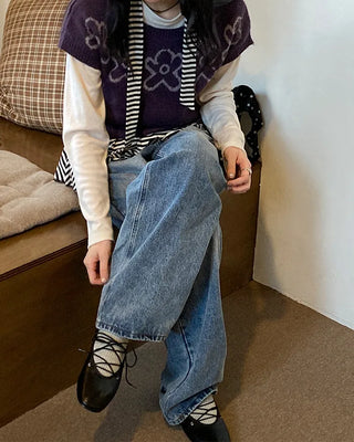 Lace-up flat shoes