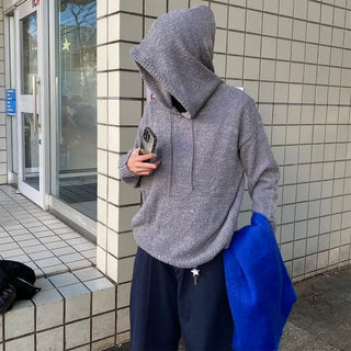 Oversized Boucle Hooded Knit