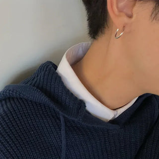 Simple silver earrings