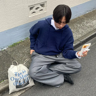 (Unisex) Oversized Hooded Knit