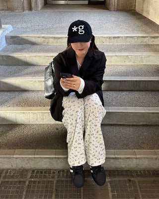Floral Pattern Banding Pants